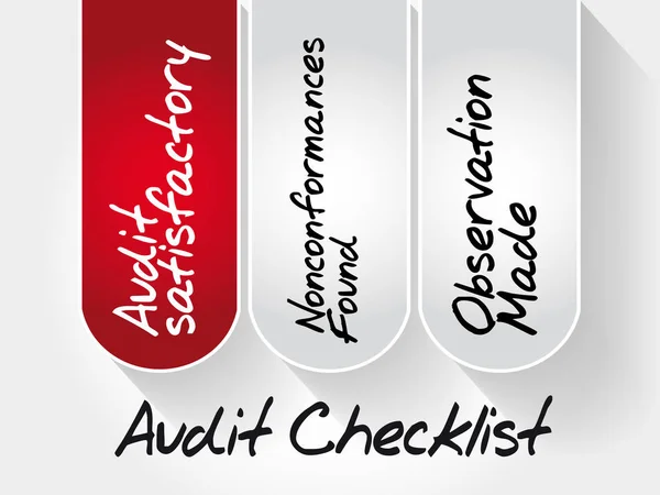 Audit Checkliste Hintergrund Des Geschäftskonzepts — Stockvektor