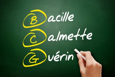 BCG - Bacillus Calmette-Guerin acronym, concept background clipart