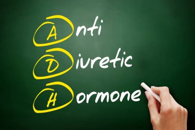 ADH - Antidiuretic Hormone acronym, concept on blackboard clipart