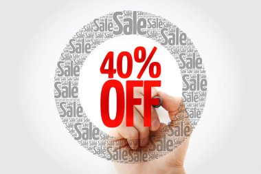 % 40 off Satılık kelimeler bulut marker, iş kavramı arka plan ile