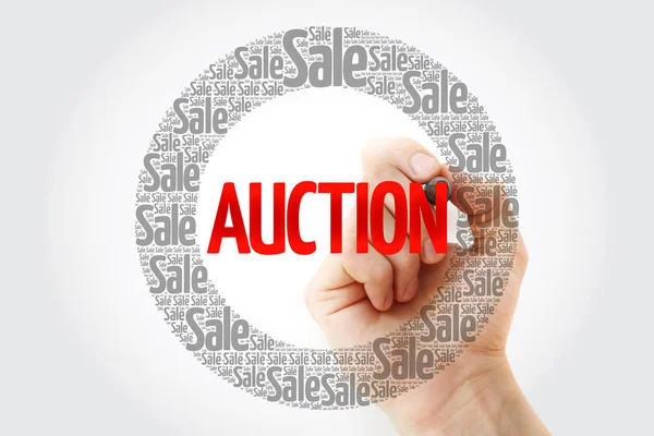 Auction Awalan Kata Dengan Penanda Latar Konsep Bisnis — Stok Foto