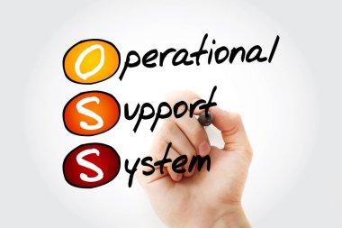 OSS - operasyonel destek sistemi kısaltma marker, teknoloji kavramı ile