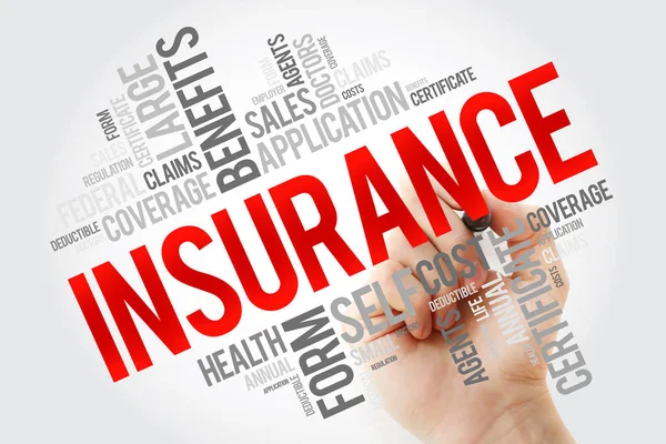 Insurance Word Cloud Collage Marker Healthcare Concept Background — Stock Photo, Image