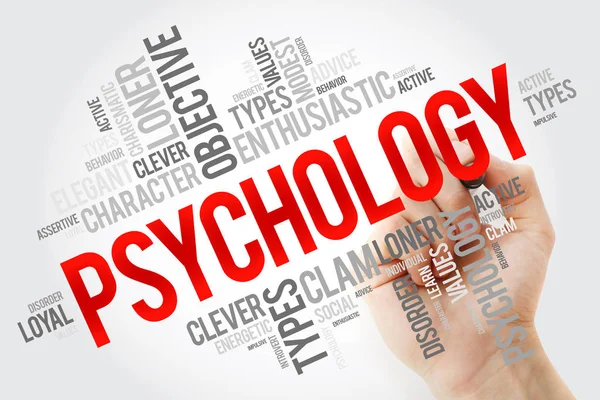 Psychology Word Cloud Collage Marker Social Health Concept Background — Stock Photo, Image