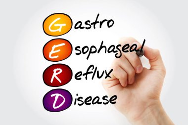GERD - Gastroesophageal Reflux Disease, acronym health concept backgroun clipart