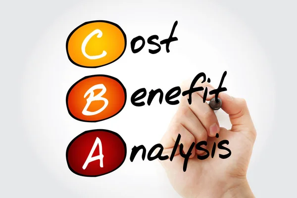 Cba Cost Benefit Analysis Acronym Business Concept Backgroun — Stock Photo, Image