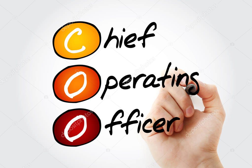 COO - Chief Operating Officer, acronym business concept backgroun