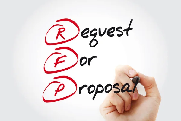 Rfp Request Proposal Met Marker Acroniem Bedrijfsconcept — Stockfoto