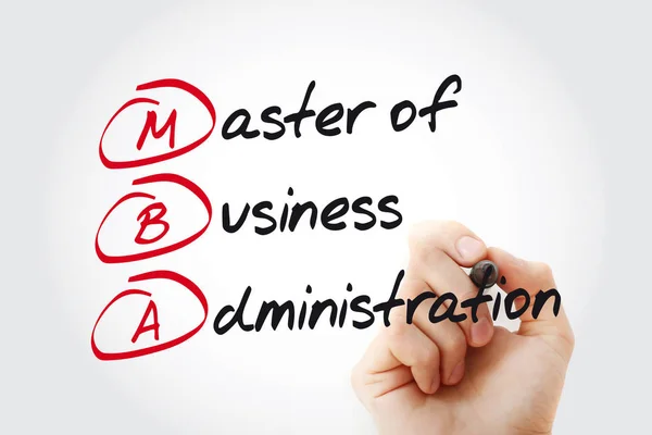 MBA - Master of Business Administration with marker, acronym business concept