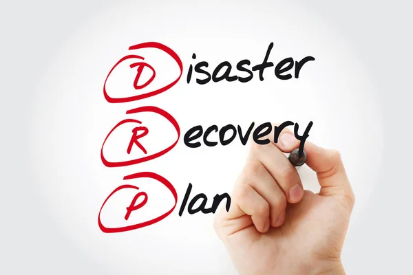 Hand Writing Drp Disaster Recovery Plan Marker Acronym Business Concept — Stock Photo, Image
