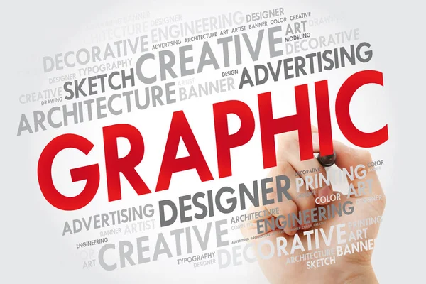 Graphic Word Cloud Marker Concept Background — Stock Photo, Image