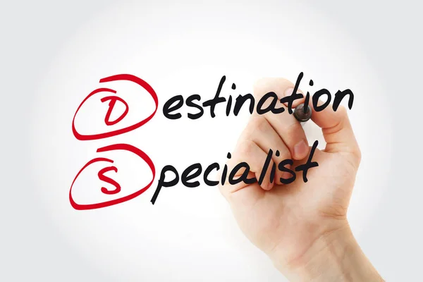 Hand Writing Destination Specialist Marker Acronym Business Concept — Stock Photo, Image