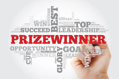 Marker, iş kavramı ile prizewinner kelime bulutu