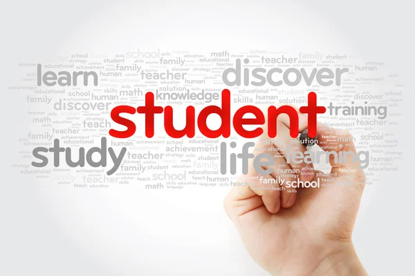 Student Word Cloud Marker Education Concept Background — Stock Photo, Image