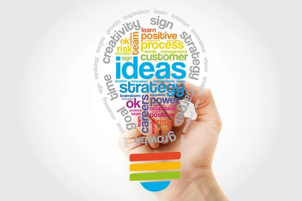 Ideas Sphere Bulb Word Cloud Marker Business Concept — Stock Photo, Image