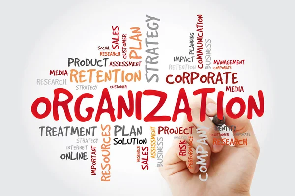 Organization Word Cloud Marker Business Concept Background — Stock Photo, Image