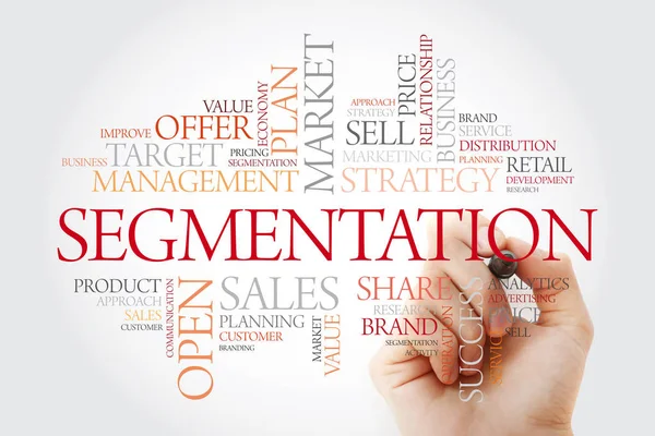 Segmentation Word Cloud Marker Business Concept Background — Stock Photo, Image