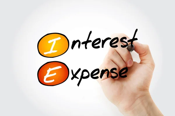 Ränta Expense Akronym Med Markör Affärsidé Bakgrund — Stockfoto