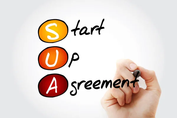 Sua Start Agreement Acronym Marker Business Concept Background — Stock Photo, Image