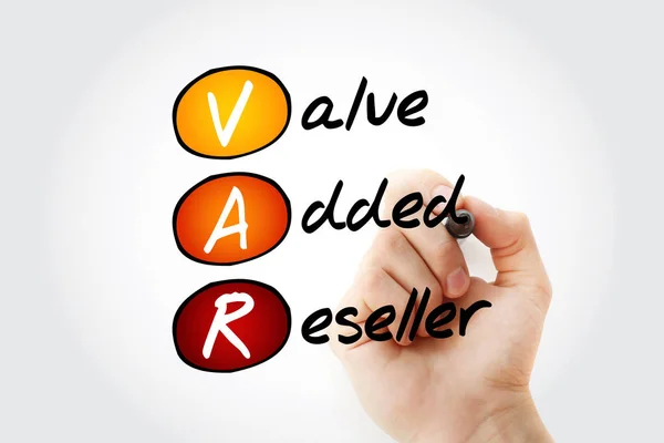 Var Value Added Reseller Acronym Marker Business Concept Background — Stock Photo, Image