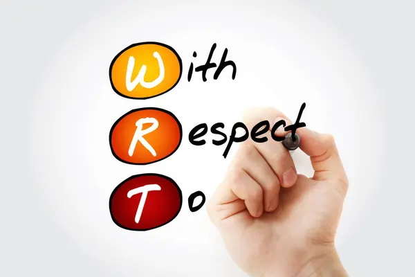 Wrt Respect Acronym Marker Concept Background — Stock Photo, Image