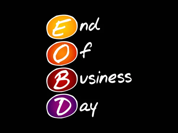 Eobd 営業日終了頭字語ビジネス概念の背景 — ストックベクタ