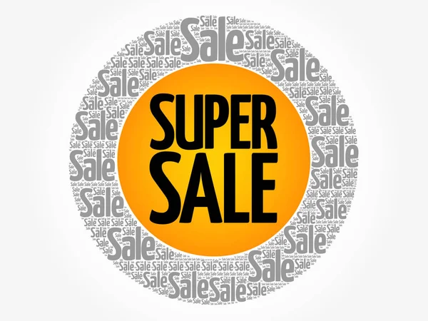 SUPER SALE vector words cloud — Stock Vector