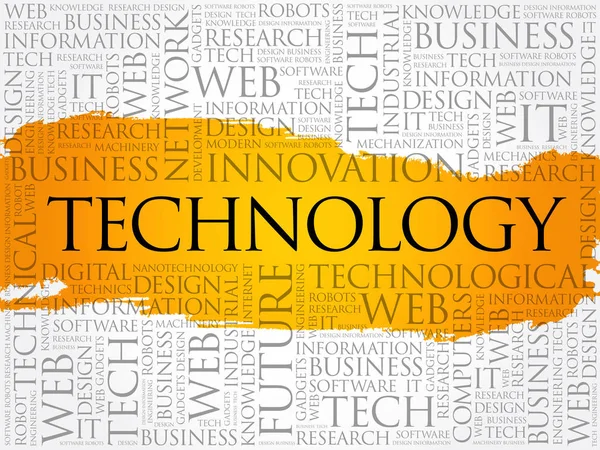 Technologie word cloud collage — Stockvector