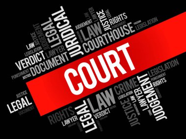 Mahkeme kelime bulutu kolaj