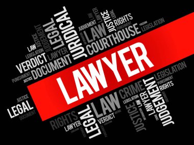 Avukat kelime bulutu kolaj