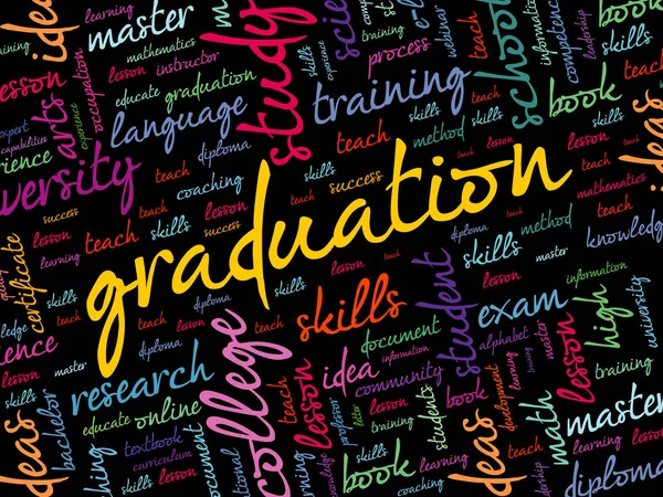 GRADUATION word cloud collage — Stock Vector