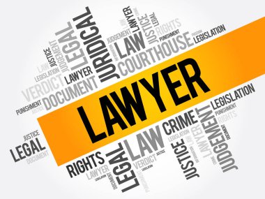 Avukat kelime bulutu kolaj