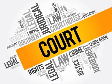 Mahkeme kelime bulutu kolaj