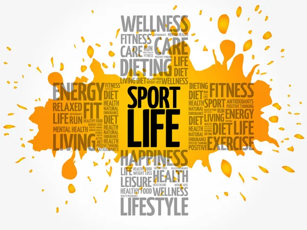 Sport Life word cloud collage — Stock Vector