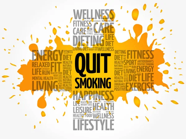 Quit Smoking word cloud — Stock Vector