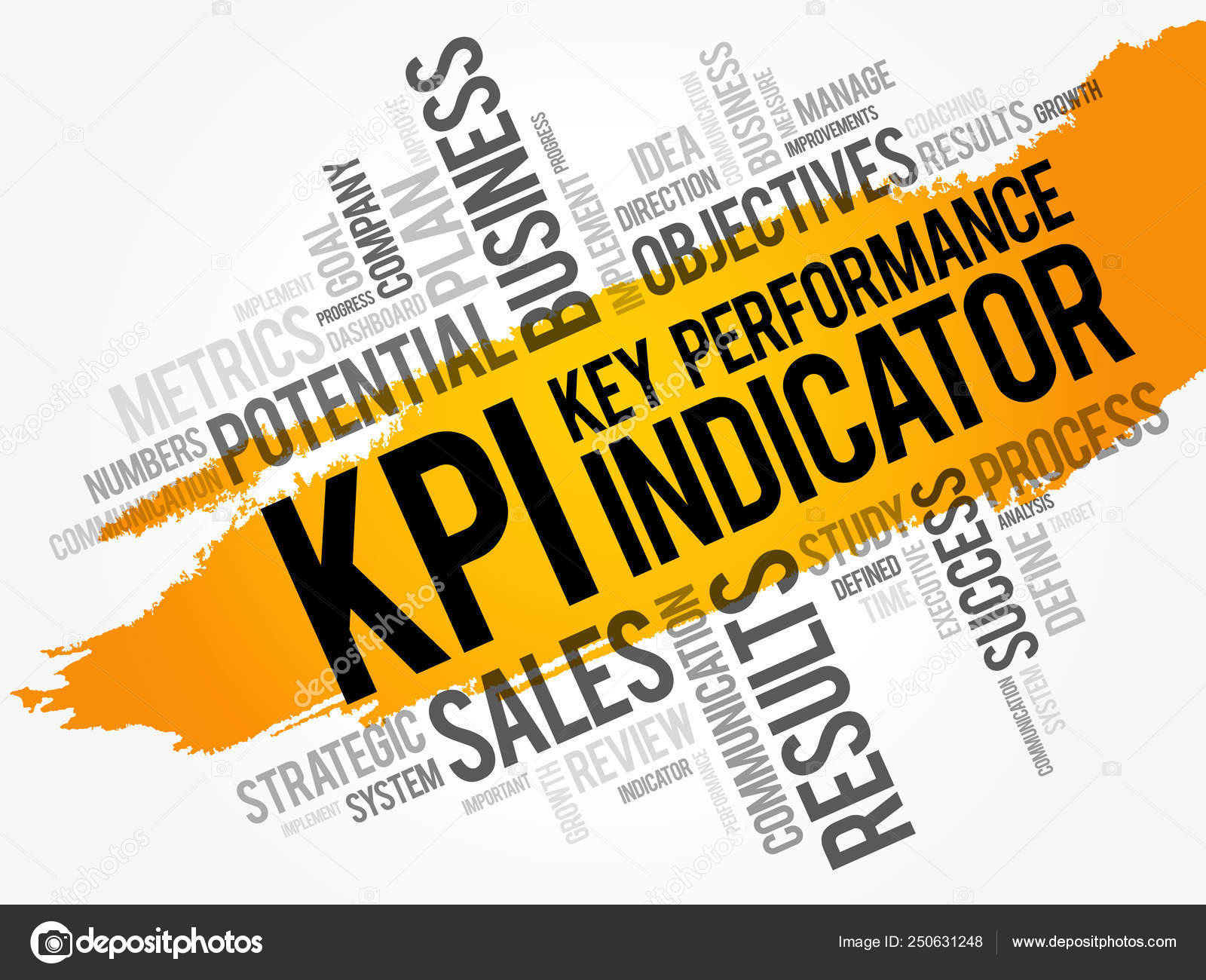 KPI Key Performance Indicator word cloud Stock Vector by ©dizanna