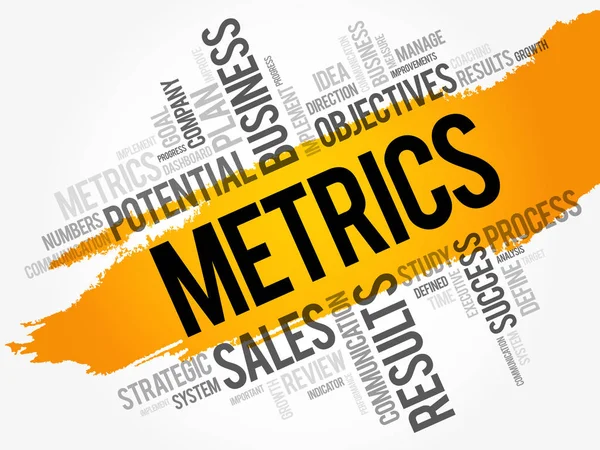 Metrics word cloud collage — Stock Vector