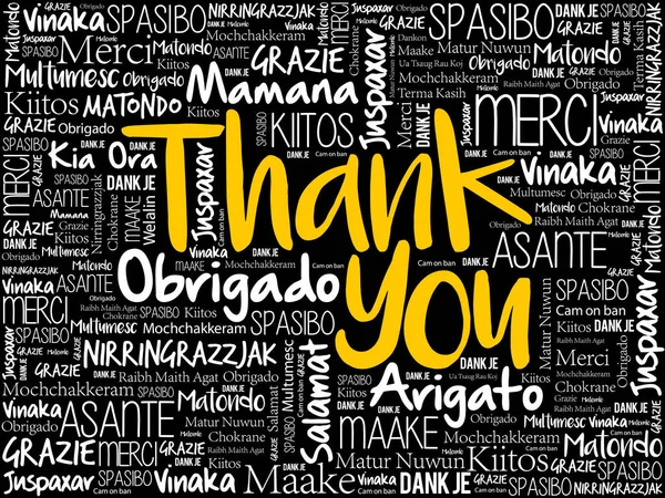 Thank You word cloud in different languages — Stock Vector