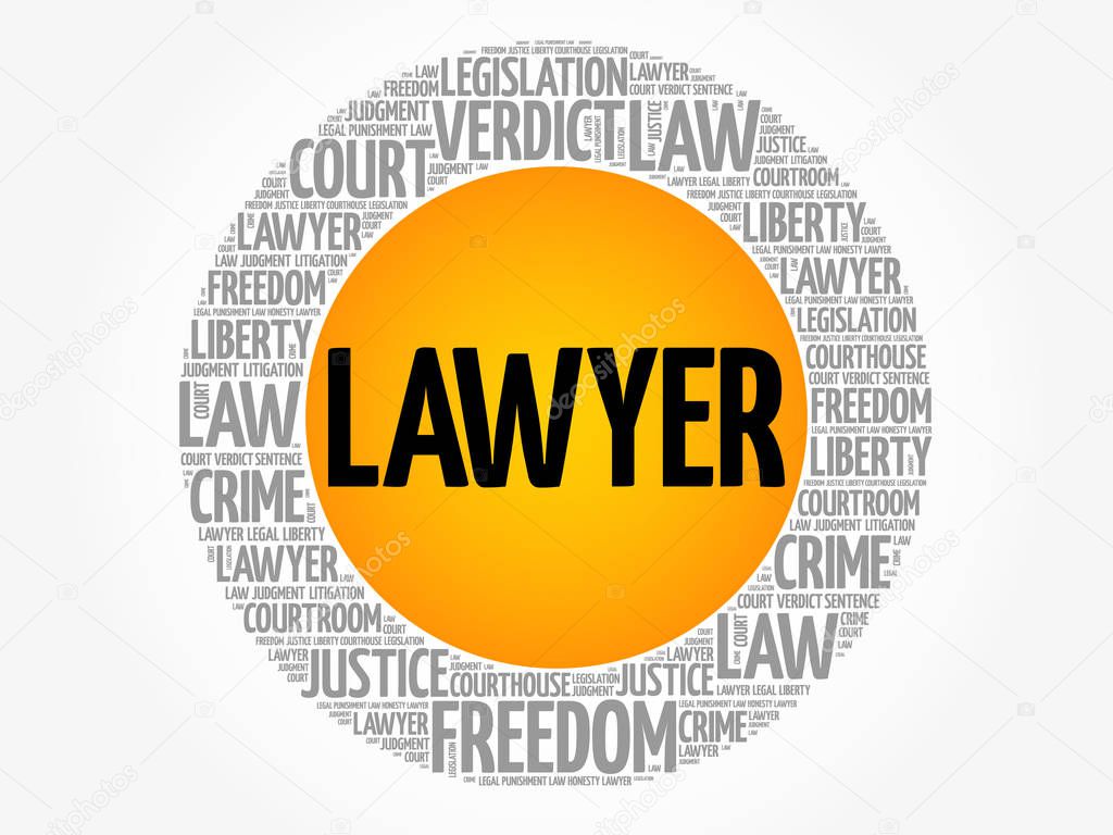 Lawyer word cloud collage