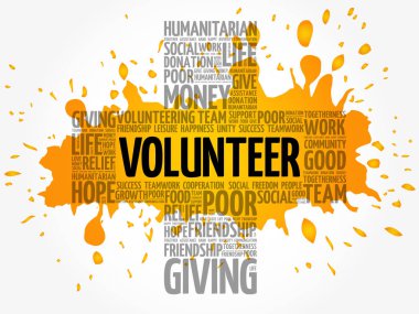 Gönüllü kelime bulutu kolaj