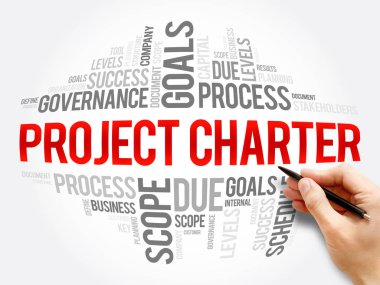 Charter kelime bulutu kolaj proje