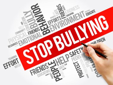 Bullying kelime bulutu kolaj durdurmak