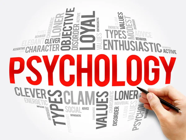 Psychologie word cloud collage — Stockfoto