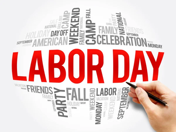 Labor Day word cloud collage