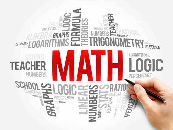 Math word cloud collage — Stock Photo, Image