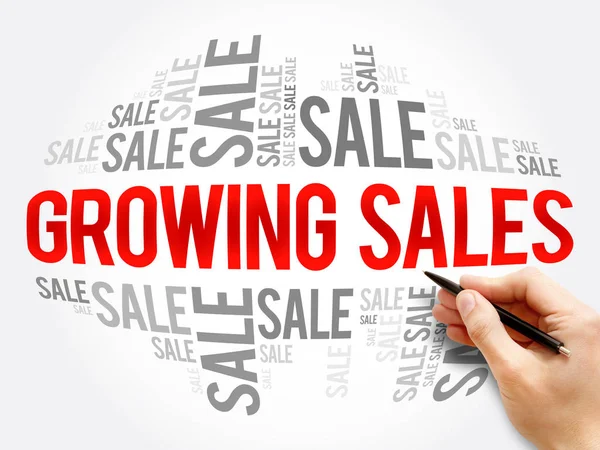 Growing Sales word cloud collage — Stock Photo, Image