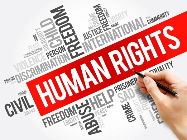 Human rights word cloud collage — Stock Photo, Image