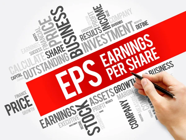 Epps-每共享字云的收入 — 图库照片