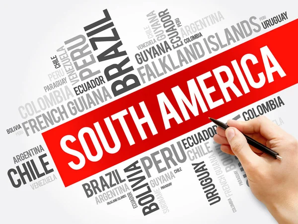 Список стран Южной Америки — стоковое фото