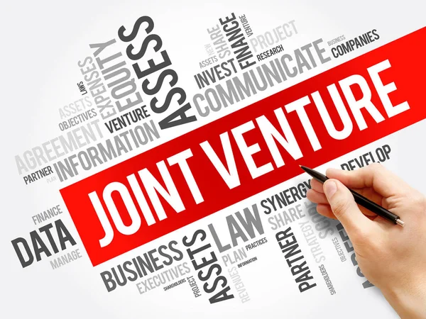 Joint Venture word cloud collage — Stockfoto